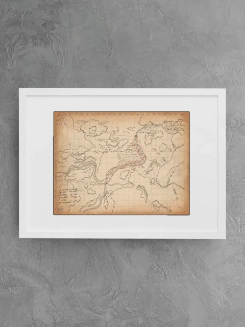 Scout Map fantasy route canvas showing terrain cues