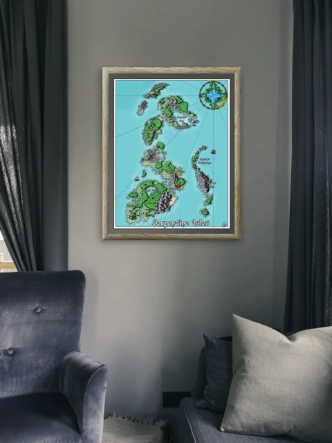 Detailed archipelago layout for nautical adventure settings