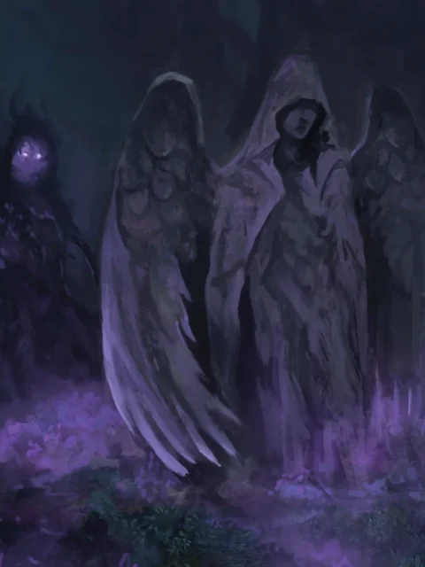 Specters fantasy canvas artwork showing ghostly figures