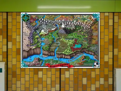 Steppes Of Augrudeen Fantasy Map Canvas Print - Deven Rue