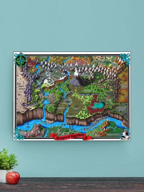 Labeled regions marking empires, plains, and frontier lands