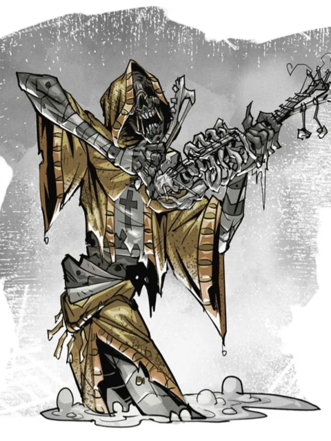 Doom sayers Kraak Thul Fiddler fantasy canvas art figure