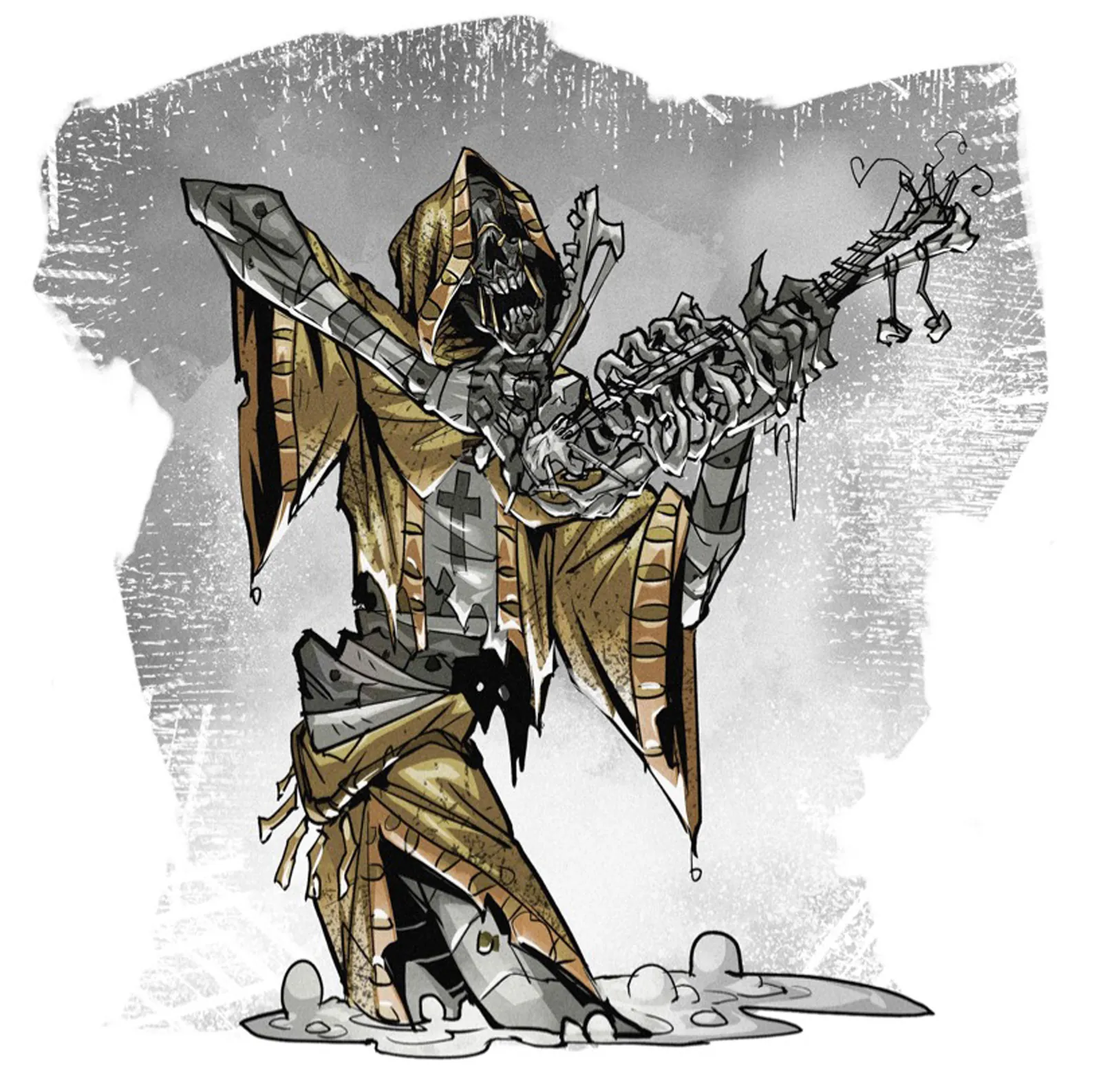 Doom sayers Kraak Thul Fiddler fantasy canvas art figure