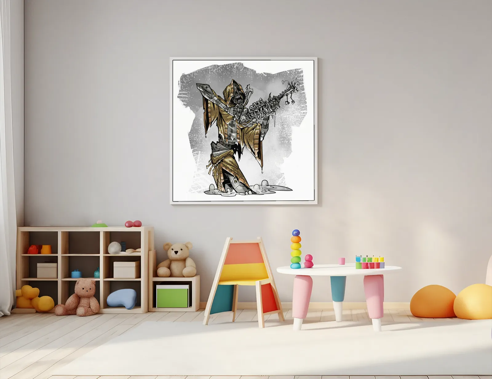 Doom sayers Kraak Thul Fiddler fantasy canvas art scene