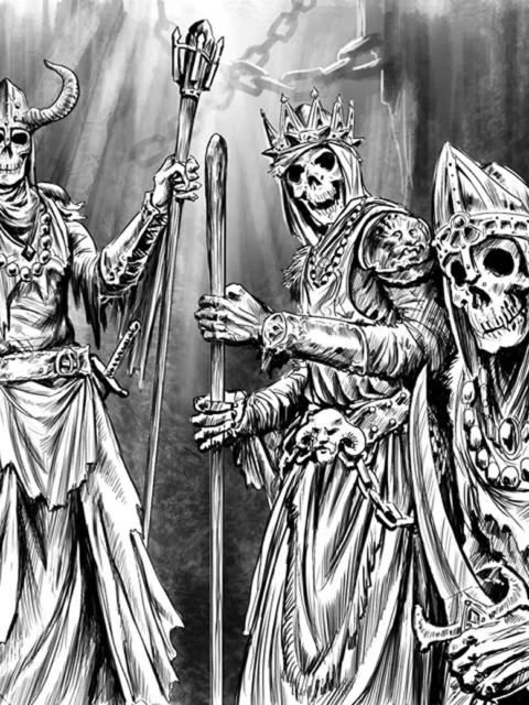 The Heresy of Chernobog fantasy canvas art tribunal