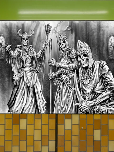 The Heresy of Chernobog fantasy canvas art scene