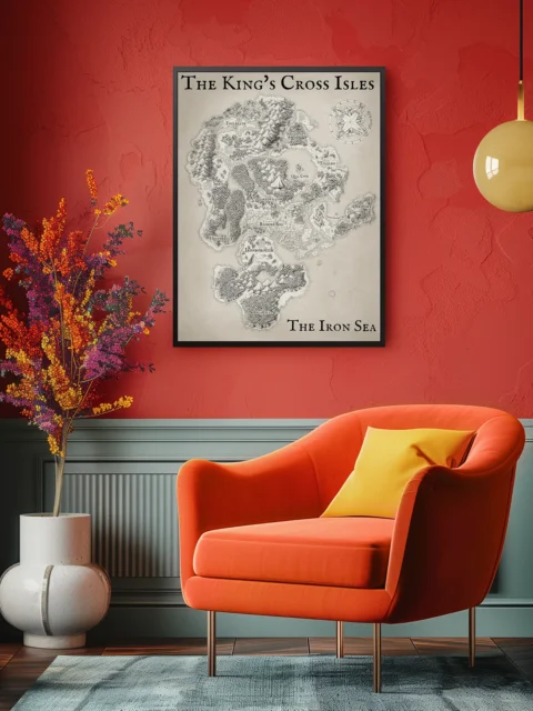 The Kings Cross Isles Map canvas with named locations