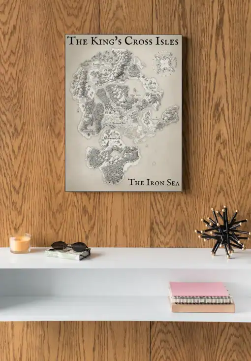 Kings Cross Isles Fantasy Map Canvas - Deven Rue Cartography