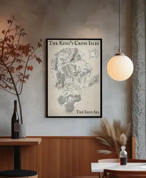 Kings Cross Isles Fantasy Map Canvas - Deven Rue Cartography