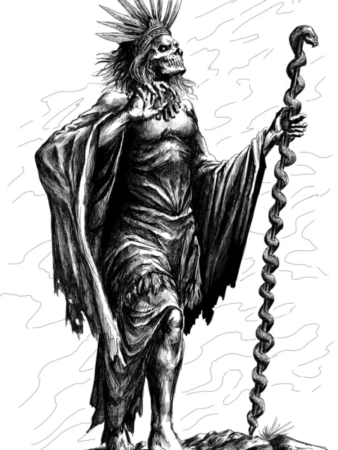 The Mummy Bride fantasy canvas art figure