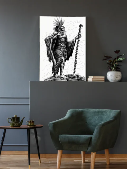 The Mummy Bride fantasy canvas art ritual scene