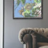 Raven’s Call Map fantasy art print with coastal inlets