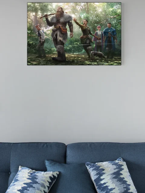 Tripwire forest ambush wall artwork showing raised warning hand