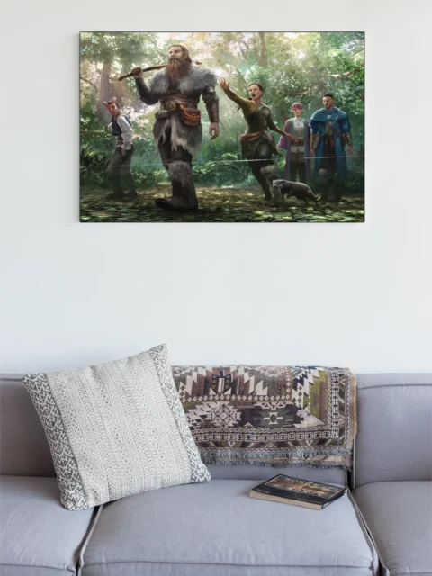 Tripwire forest ambush wall artwork in dense woodland