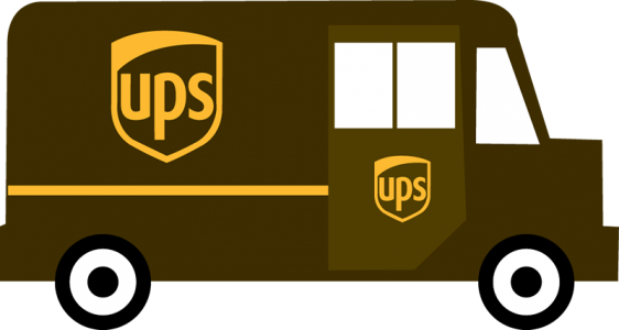 Shipping carrier truck representing order delivery