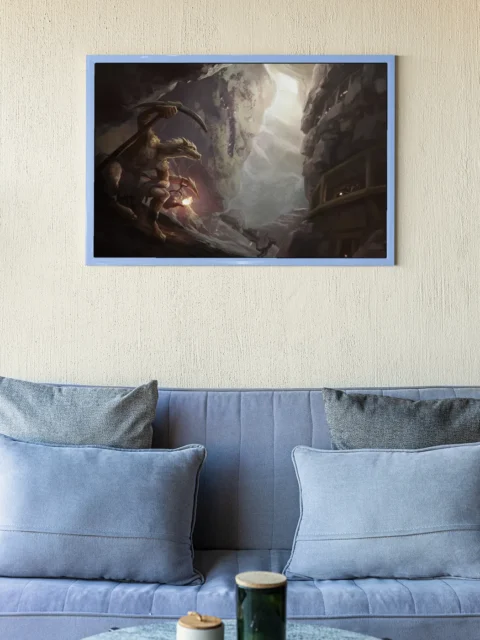 Narrow cavern passage with vertical shaft