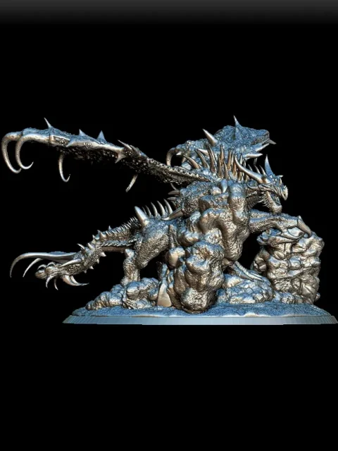 02 Tyrathis The Orange Dragon Full-Body – Monstrous Menagerie Turntable View revealing full wingspan, spined back, and sweeping tail detail