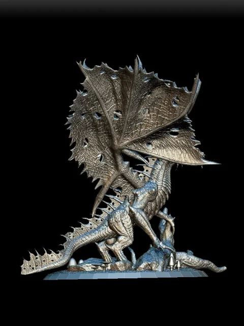 Right Profile highlighting wing membrane texture and forward talon placement