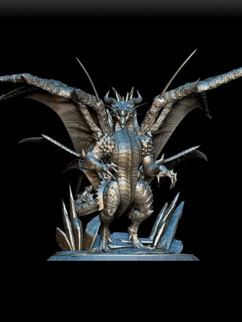 Detail View focusing on horn structure, scale layering, and claw definition