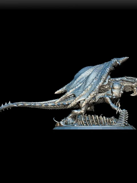 Right Profile highlighting dorsal ridges and wing membrane texture