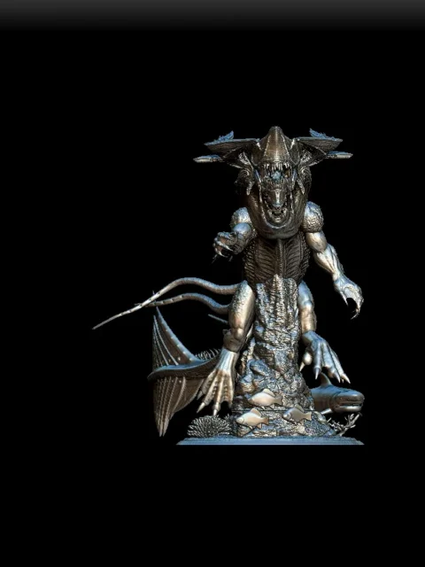 Detail View focusing on scale texture, facial structure, and fin ridges