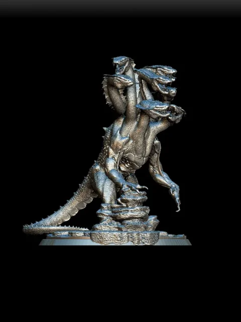 38 Hydra Full-Body – Monstrous Menagerie Turntable View revealing twisting neck structure and sweeping tail