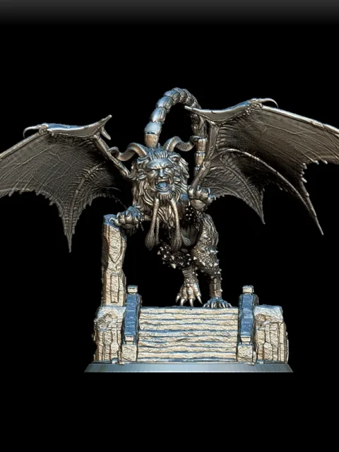 Detail View focusing on facial expression, scale accents, and tail barb definition