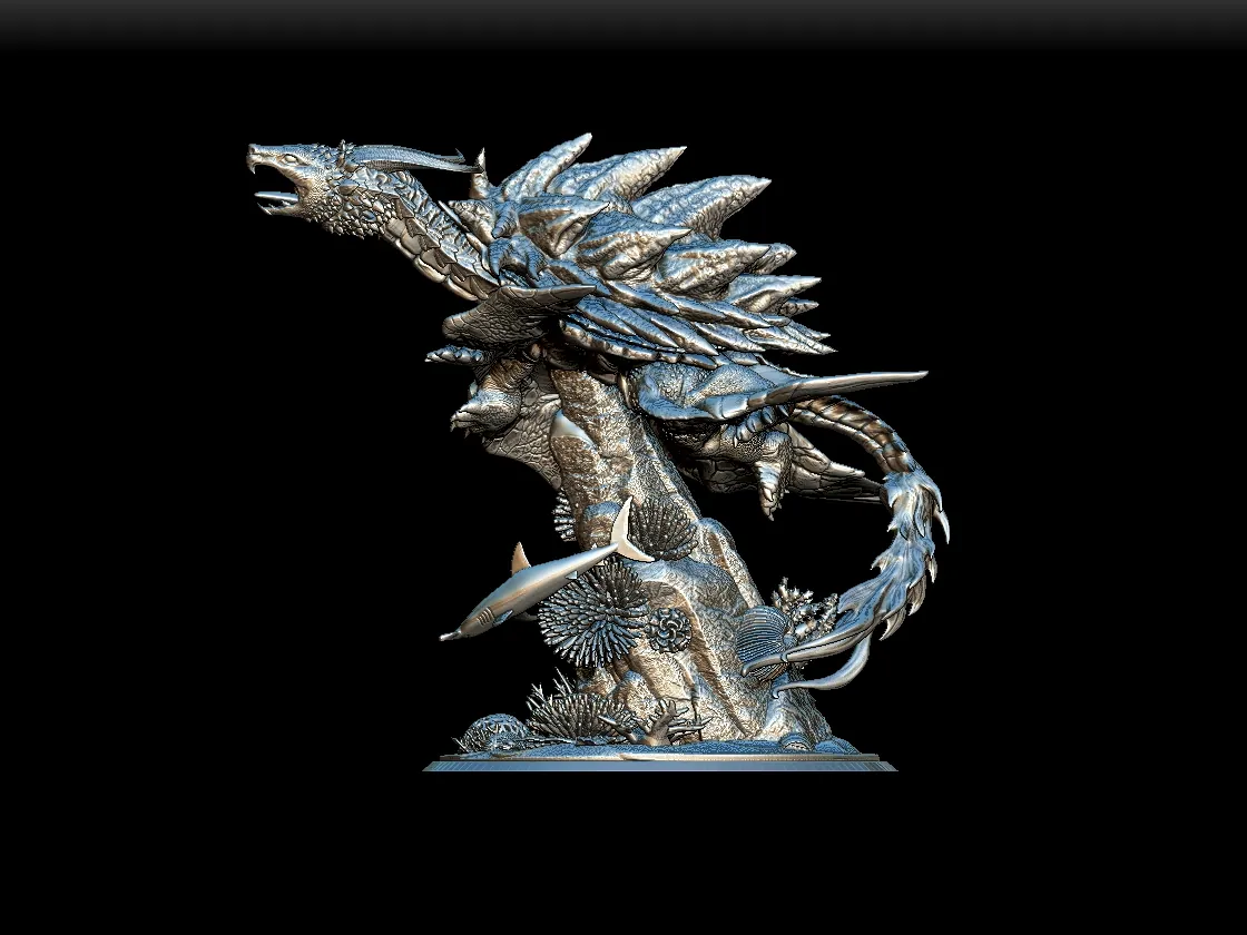 Left Profile emphasizing layered shell plating and rising stance