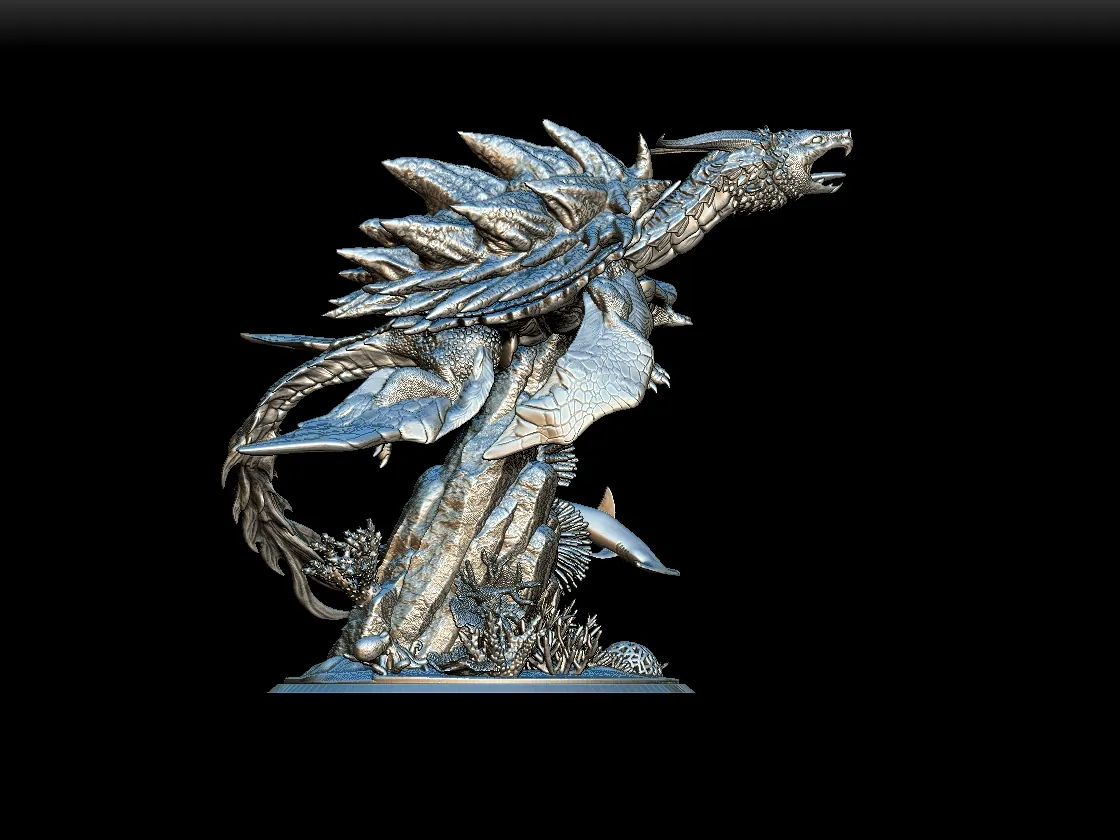 Right Profile highlighting flipper extension and reef texture