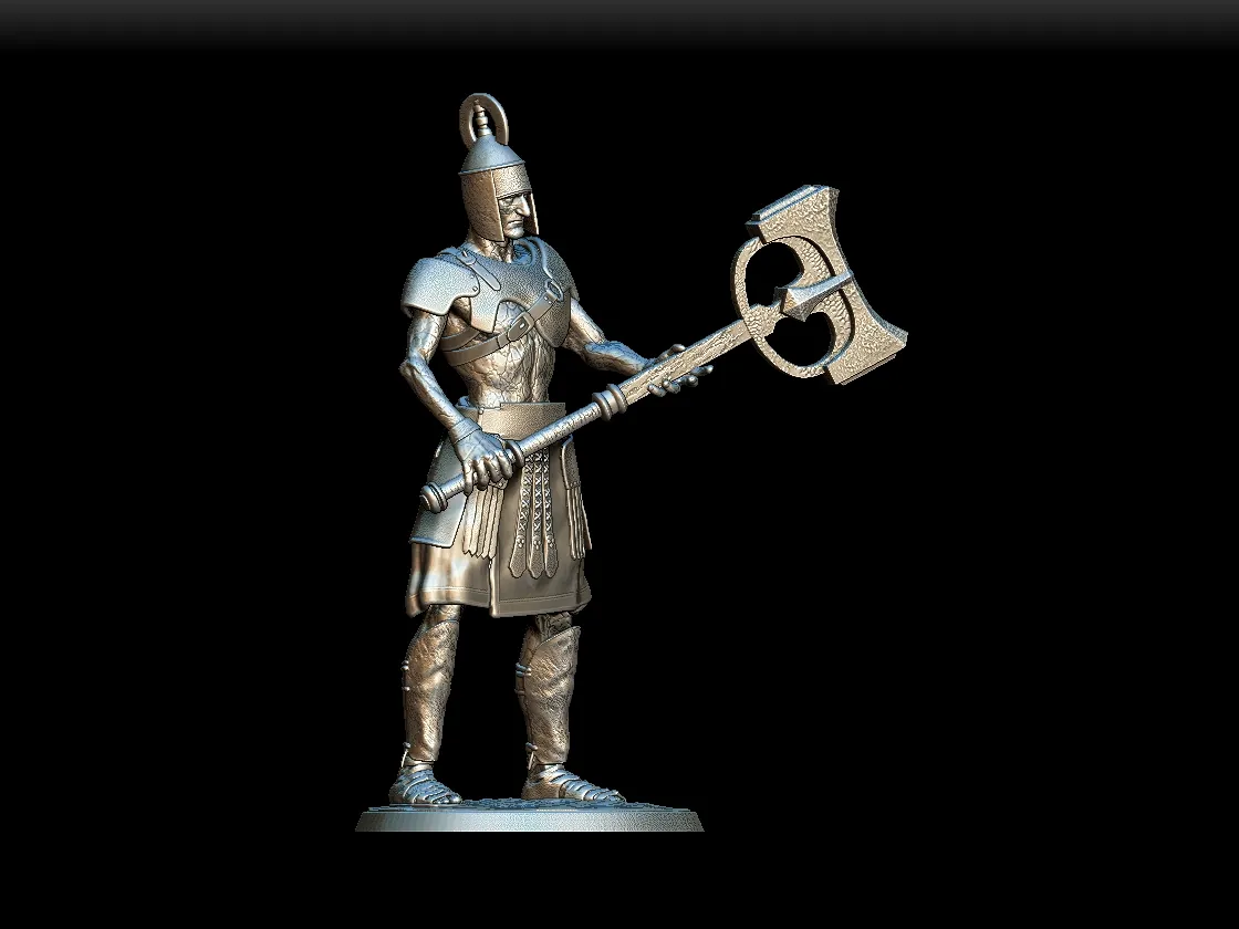 47 Stone Giant Full-Body – Monstrous Menagerie Turntable View revealing full armor layout and weapon proportions