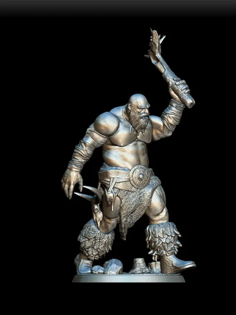 48 Hill Giant Full-Body – Monstrous Menagerie Turntable View revealing full stance and textured fur wraps