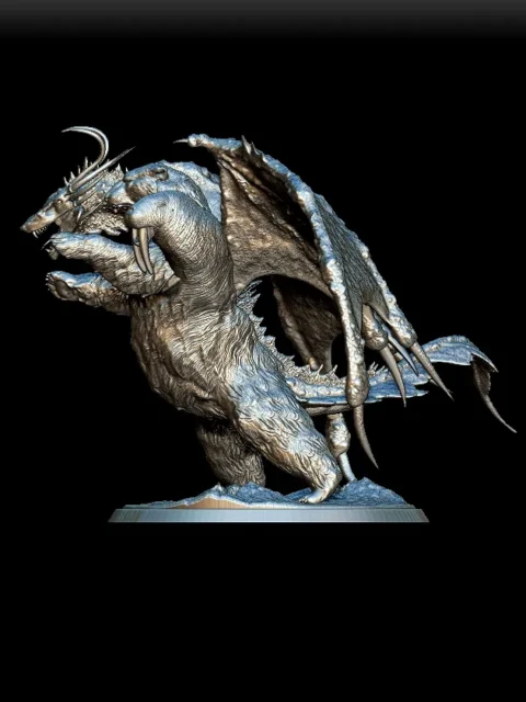 Left Profile emphasizing scaled tail and muscular torso