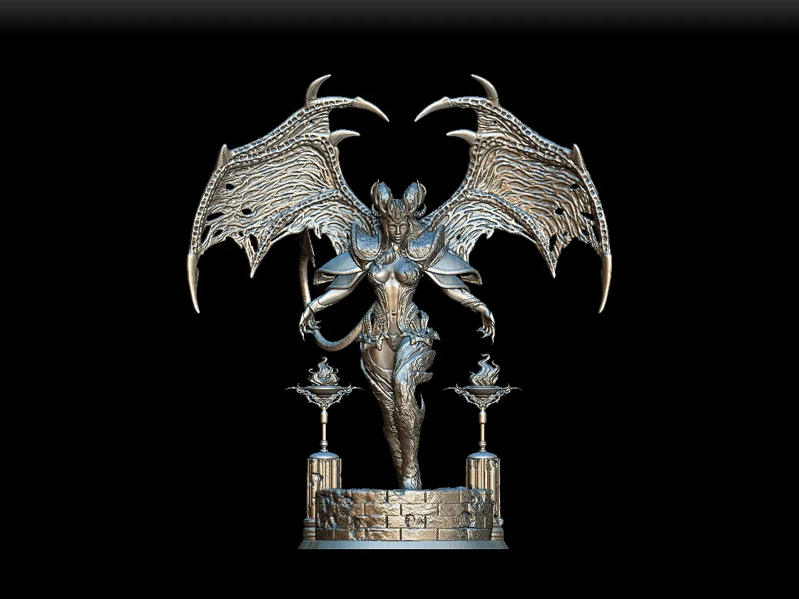 Detail View focusing on facial features, armor texture, and membrane sculpting