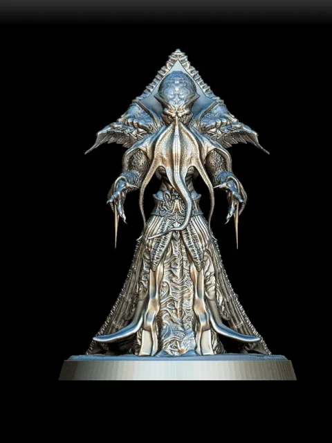 65 Midflayer Full-Body – Monstrous Menagerie Turntable View revealing layered robe detail and clawed hands