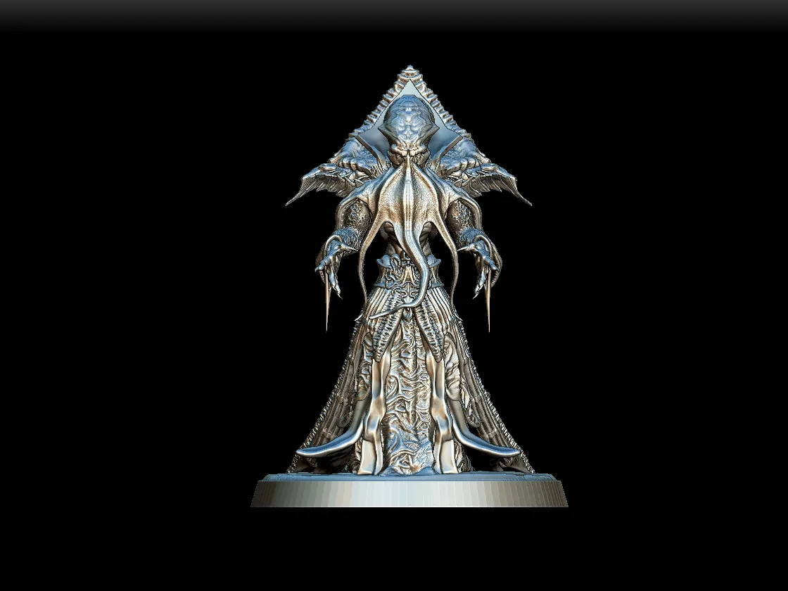 65 Midflayer Full-Body – Monstrous Menagerie Turntable View revealing layered robe detail and clawed hands