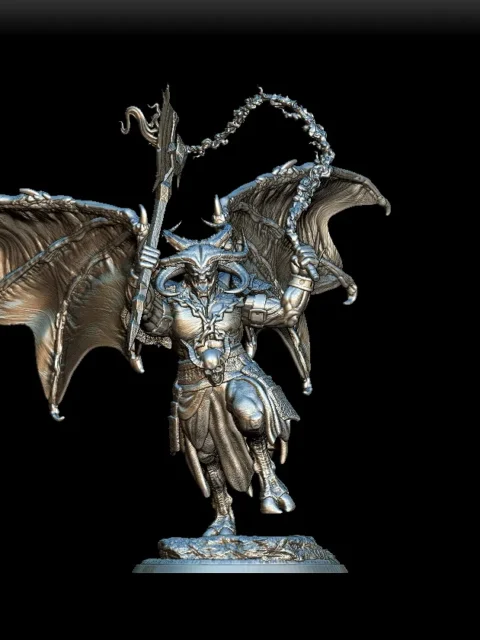 Detail View focusing on skull accents, chain details, and rocky base texture