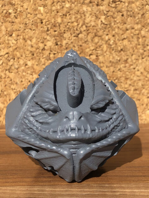 Primed purple dragon character miniature