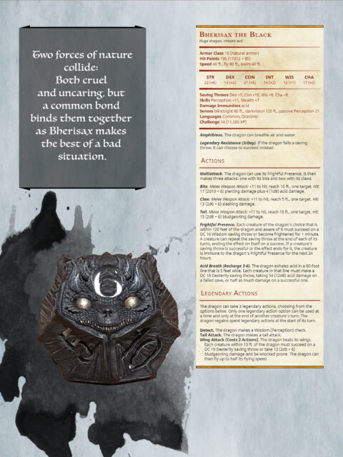 Black dragon D12 resin display model