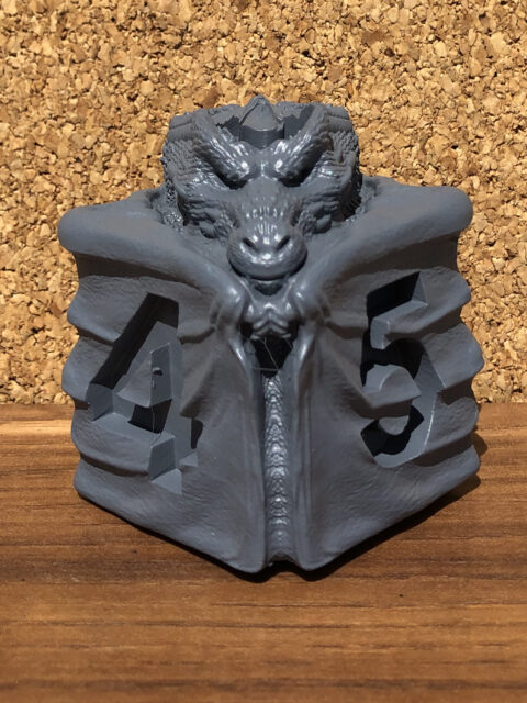 Green dragon cube resin model