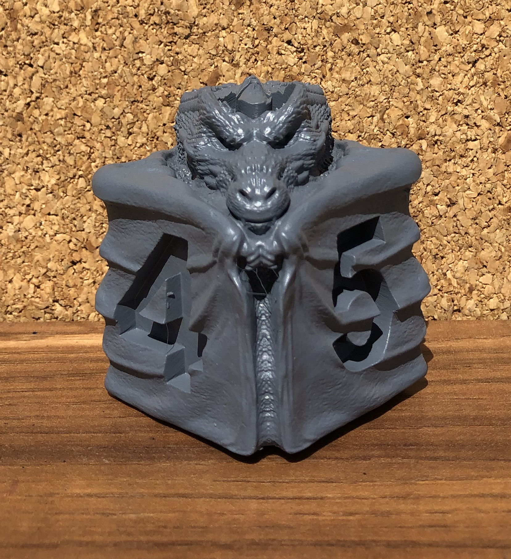 Green dragon cube resin model