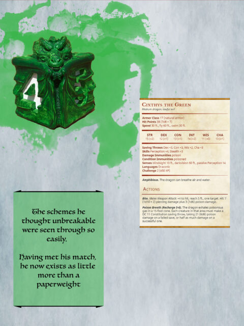 Stanley Morrison Dragon Dice D6 sculpt