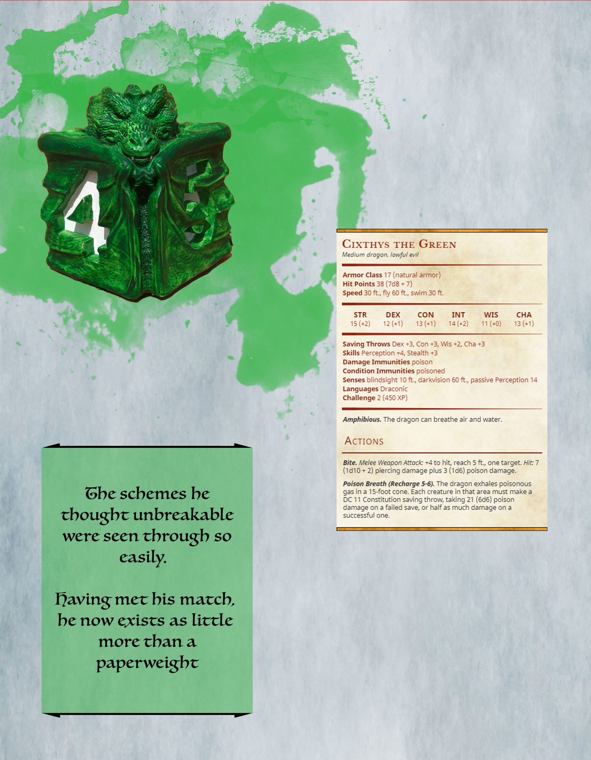 Stanley Morrison Dragon Dice D6 sculpt