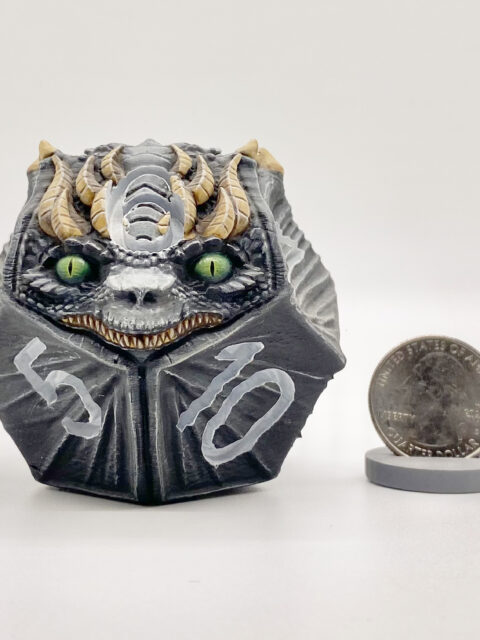 Bherisax the Black Dragon D12 miniature