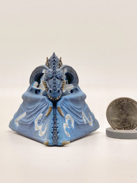 Tessera the Blue dragon D4 miniature