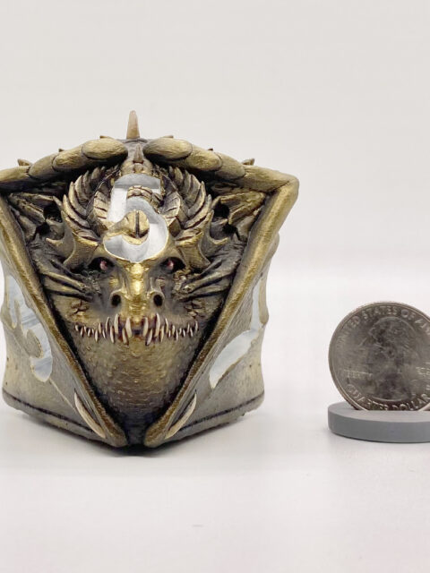 Gold dragon D8 resin display model