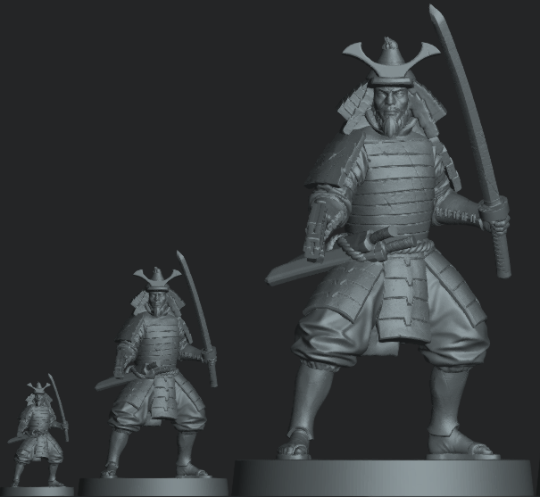Multi-scale samurai display model