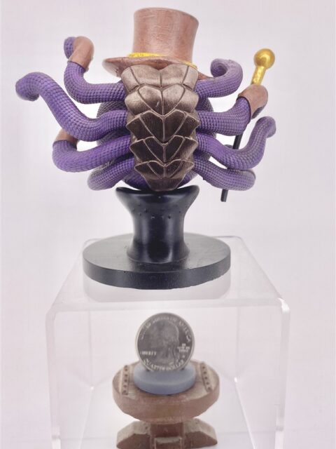 Rear view highlighting sculpted back elements and design accents