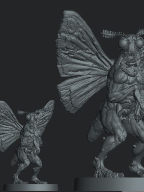 Multi-scale Mothman display model