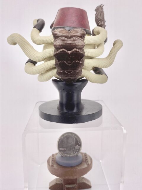 Rear view displaying structural elements and ornamentation