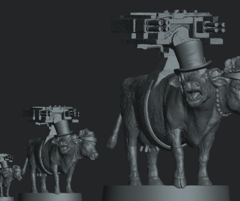 Multi-scale Snippy Von Bell resin model